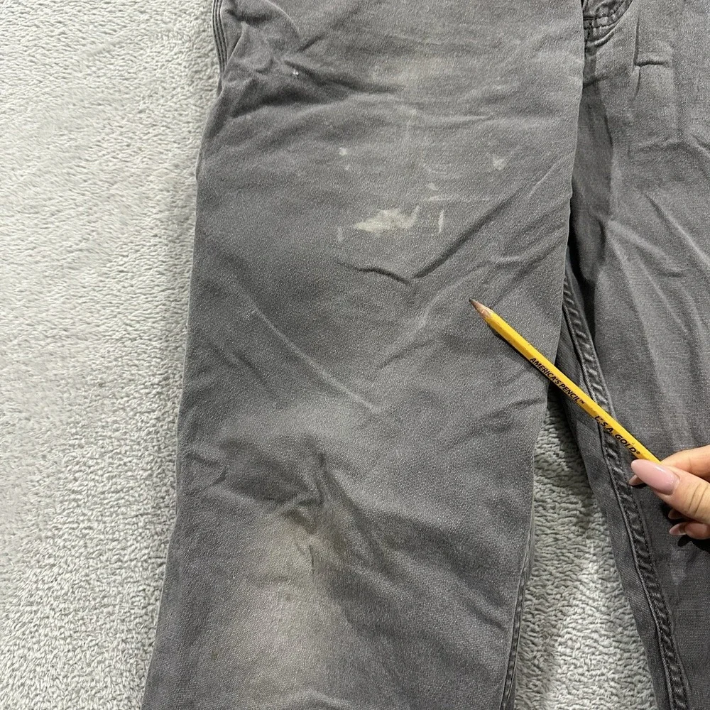 Carhartt Rugged Flex Pants Mens 33x31* Relaxed Fit Canvas Distressed Work Gray
